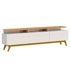 Rack Para Sala 3 Gavetas Classic I04 Off White/nature - Mpoze