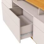 Rack Para Sala 3 Gavetas Classic I04 Off White/nature - Mpoze