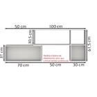 Rack Para Sala 4 Nichos 150x62 Cm B08 Novam