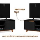 Rack Para Sala Até 55 Polegadas Preto Freijó Flex Muse Shop Jm