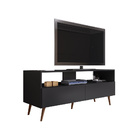 Rack Para Sala Bancada De Tv 55 Pol 136cm Pés Retrô Billy M12