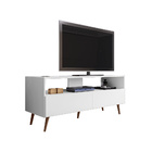 Rack Para Sala Bancada De Tv 55 Pol 136cm Pés Retrô Billy M12