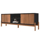 Rack Para Sala Bancada De Tv 72 Pol Ripado 184cm Tannen Burit