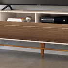 Rack Para Sala Bancada De Tv 85 Pol 220cm Alissa Off White/ca