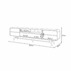 Rack Para Sala Bancada De Tv 85 Pol 220cm Alissa Off White/ca