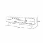 Rack Para Sala Bancada De Tv 85 Pol 220cm Alissa Off White/ci