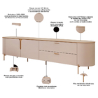 Rack Para Sala Com Painel Para Tv 75 Pol Dion D05 Off White -