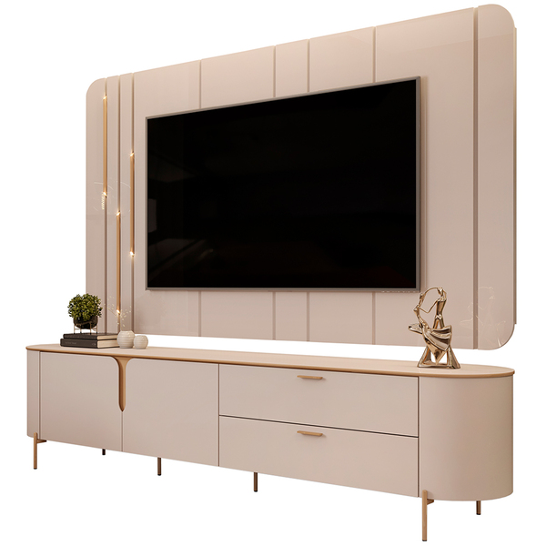 Rack Para Sala Com Painel Para Tv 75 Pol Dion D05 Off White -