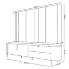 Rack Para Sala Com Painel Para Tv 75 Pol Dion D05 Off White -