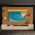 Rack Para Sala Com Painel Ripado Modulado 75 Polegadas Nature