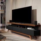 Rack Para Sala Com Três Gavetas Corrediça Telescópica Vivare