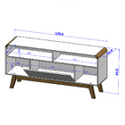 Rack Para Sala De Estar 01 Porta Lazuli B02 135 Cm Off White