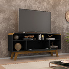 Rack Para Sala De Estar 01 Porta Lazuli B02 135 Cm Preto Fosc