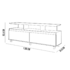 Rack Para Sala De Estar 02 Portas Texas 160 Cm B02 Com Rodízi