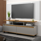 Rack Para Sala De Estar 02 Portas Texas 160 Cm B02 Com Rodízi