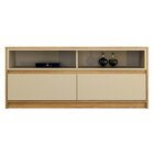 Rack Para Sala De Estar Com Rodízios 2 Gavetas Bali Cinamomo/