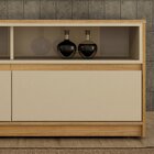 Rack Para Sala De Estar Com Rodízios 2 Gavetas Bali Cinamomo/