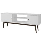 Rack Para Sala De Estar Decorativo 02 Portas York B03 Branco