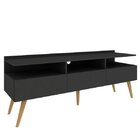 Rack Para Sala De Estar Paris 150cm 3 Portas Pés Palito Paris