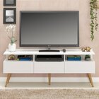 Rack Para Sala De Estar Paris 150cm 3 Portas Pés Palito Paris