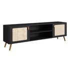Rack Para Sala De Estar Viena 140cm Preto