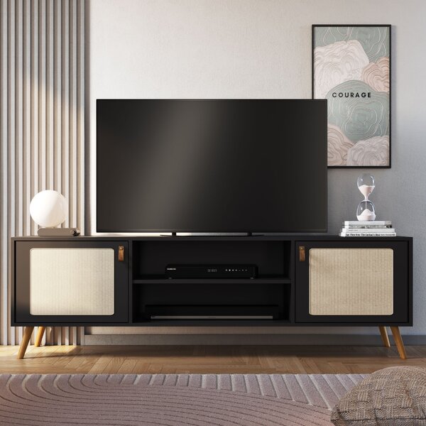 Rack Para Sala De Estar Viena 160cm Preto