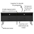 Rack Para Sala De Tv 75 Pol 160 Cm Arly