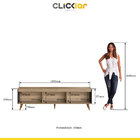 Rack Para Sala De Tv Grande Até 60’ 180 Cm Pés Palito Viena P