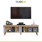 Rack Para Sala De Tv Grande Até 60 Pol 180 Cm Pés Palito Vien