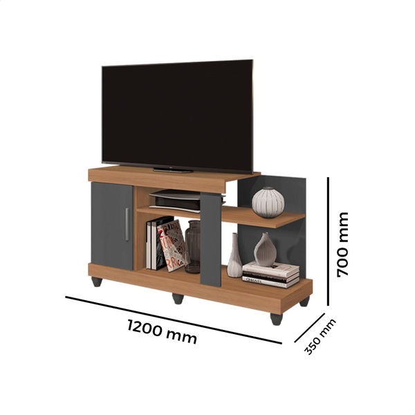 Rack Para Sala Multiuso Para Tv De Até 42'' Canadá - Nature