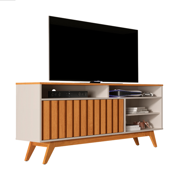 Rack Para Sala Portas Ripadas Com Abertura Ao Toque Quatro Ni