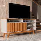 Rack Para Sala Portas Ripadas Com Abertura Ao Toque Quatro Ni