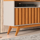 Rack Para Sala Portas Ripadas Com Abertura Ao Toque Quatro Ni