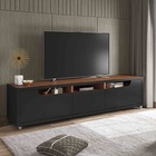 Rack Para Sala Preto Dakota Jersey 1.80 Casa D