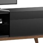 Rack Para Sala Retrô Preto 2g 2.2 - Imcal Móveis