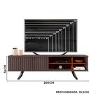 Rack Para Sala Ripado Industrial Tv Até 70 Polegadas Cinza Ur