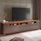 Rack Para Sala Tv 65 Pol. 217cm Jersey C14 Cza Perola/ Noce -