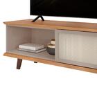 Rack Para Sala Tv Até 55 Polegadas Carvalho Nobre Griz Bristo