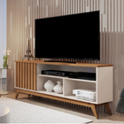 Rack Para Sala Tv Até 55 Polegadas Malbec Wood Ripado - Giga