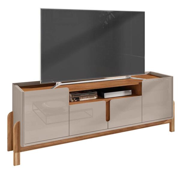 Rack Para Sala Tv Até 60 Pol. 4 Portas 1.60 Lizz C14 Off Whit