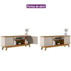 Rack Para Sala Tv Até 75 Pol. 180cm Color L06 Nature/off Whit