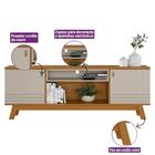Rack Para Sala Tv Até 75 Pol. 180cm Color L06 Nature/off Whit