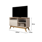 Rack Para Sala Uma Porta E Duas Prateleiras Fenix Wood - Via