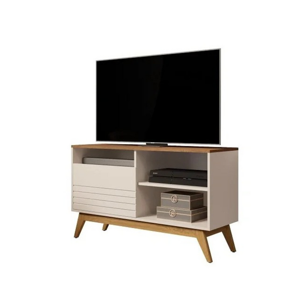 Rack Para Sala Uma Porta E Duas Prateleiras Fenix Wood - Via