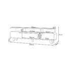 Rack Para Sala bancada de tv 70 Pol 200cm Zuri 2.0 H01 - D'ro