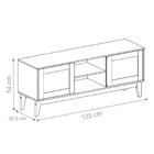 Rack Para Tv 1.35 Diamond Efeito Palha Off White Noce