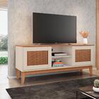 Rack Para Tv 1.35 Diamond Efeito Palha Off White Noce