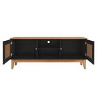 Rack Para Tv 1.35 Diamond Efeito Palha Preto Noce