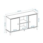 Rack Para Tv 2 Portas Alabama Cacau/preto Velluto - Móveis Le