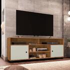 Rack Para Tv 2 Portas Com Rodízios Reno Freijó/cinza Cristal